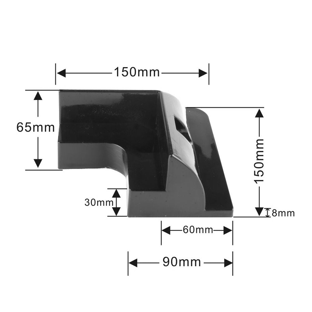Offgridtec© ABS Eckprofil Set Heavy Duty schwarz 150x150mm