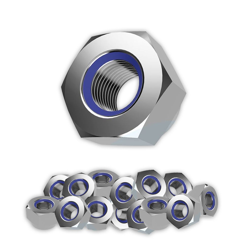 Selbstsichernde Muttern M3-M16 Edelstahl V2A 304 DIN 985 25 Stk.
