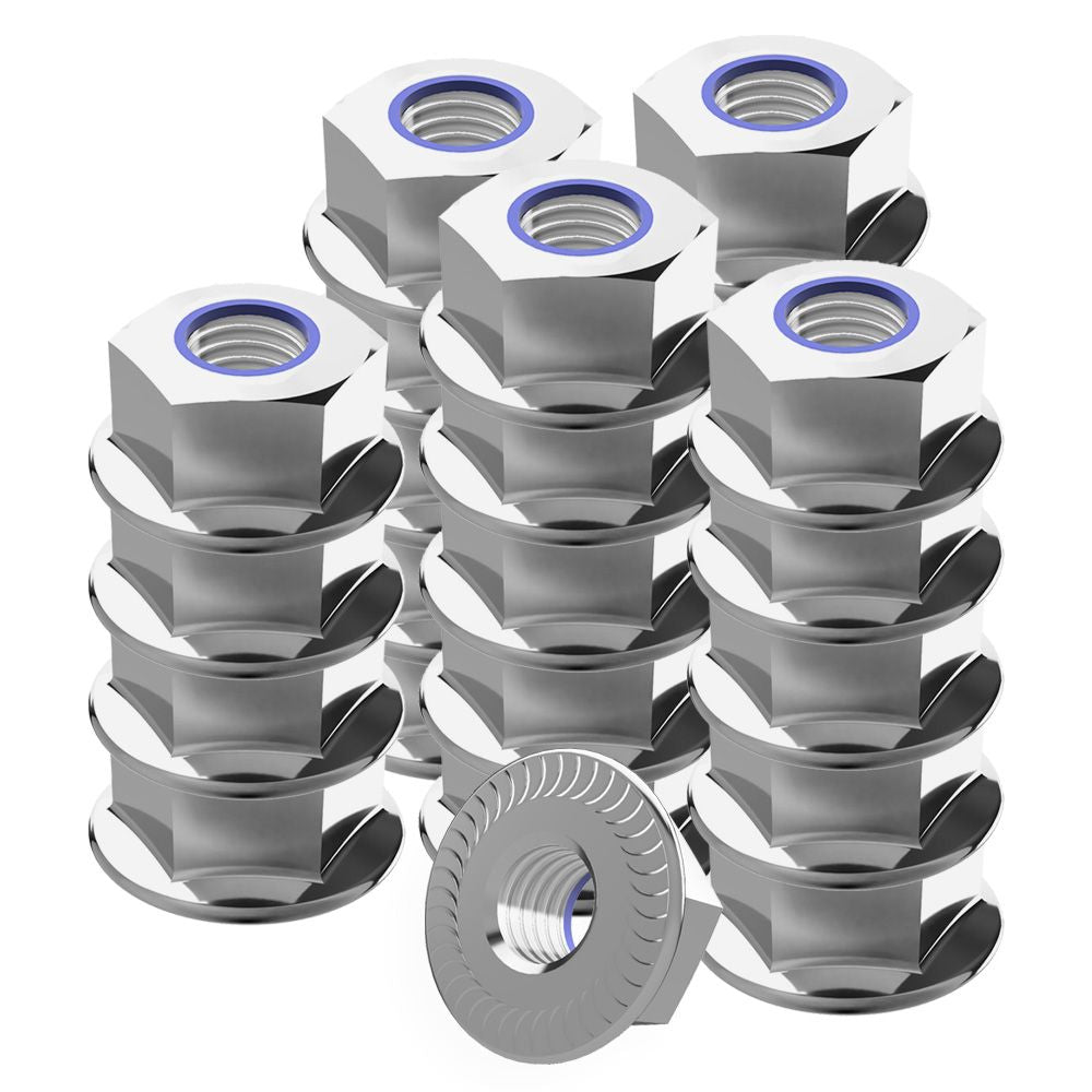 Selbstsichernde Flanschmutter mit Sperrverzahnung DIN6926 A2 V2A Edelstahl M6-M12