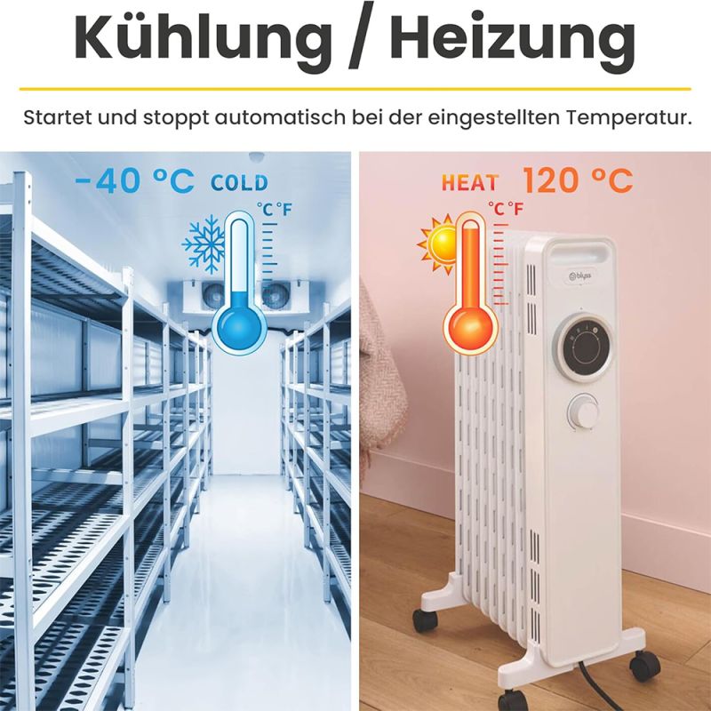 Temperaturregler für Steckdose mit Digitalanzeige und externem Sensor (50cm)
