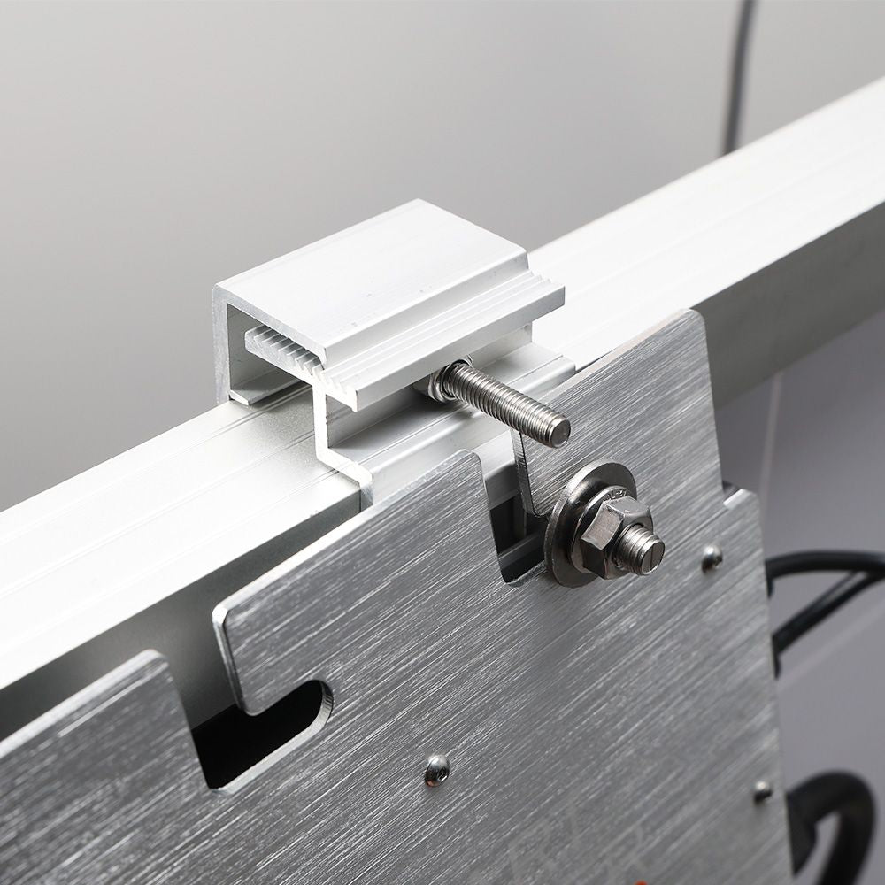 Befestigungklemmen schwarz für Mikro-Wechselrichter Solarmodul 28-50mm