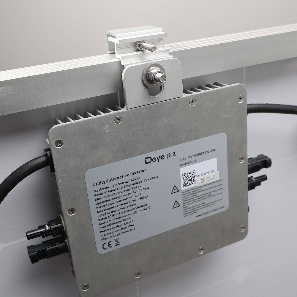Befestigungklemmen schwarz für Mikro-Wechselrichter Solarmodul 28-50mm