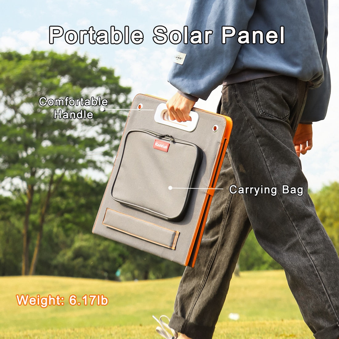 FlashFish Solarpanel 100W 18V Solarladegerät