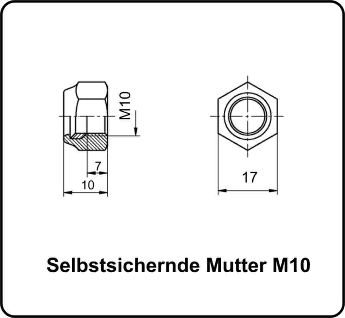 Selbstsichernde Muttern M3-M16 Edelstahl V2A 304 DIN 985 25 Stk.