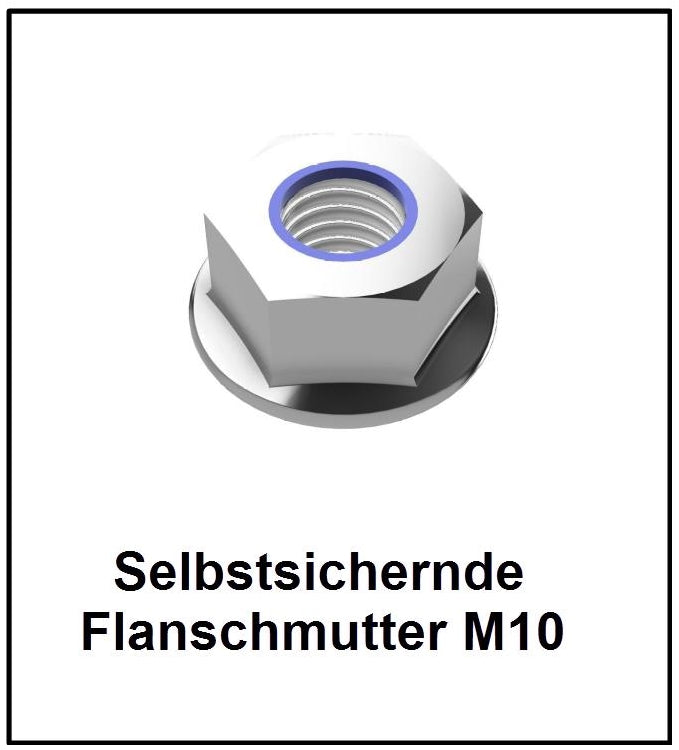Selbstsichernde Flanschmutter mit Sperrverzahnung DIN6926 A2 V2A Edelstahl M6-M12