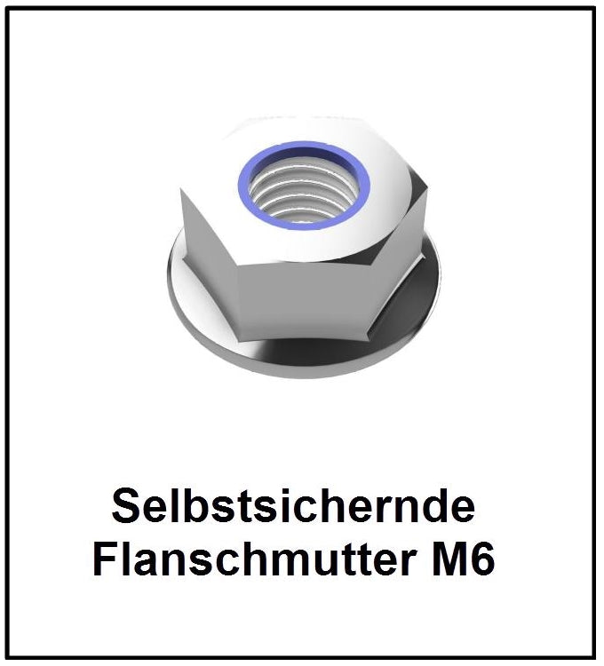 Selbstsichernde Flanschmutter mit Sperrverzahnung DIN6926 A2 V2A Edelstahl M6-M12