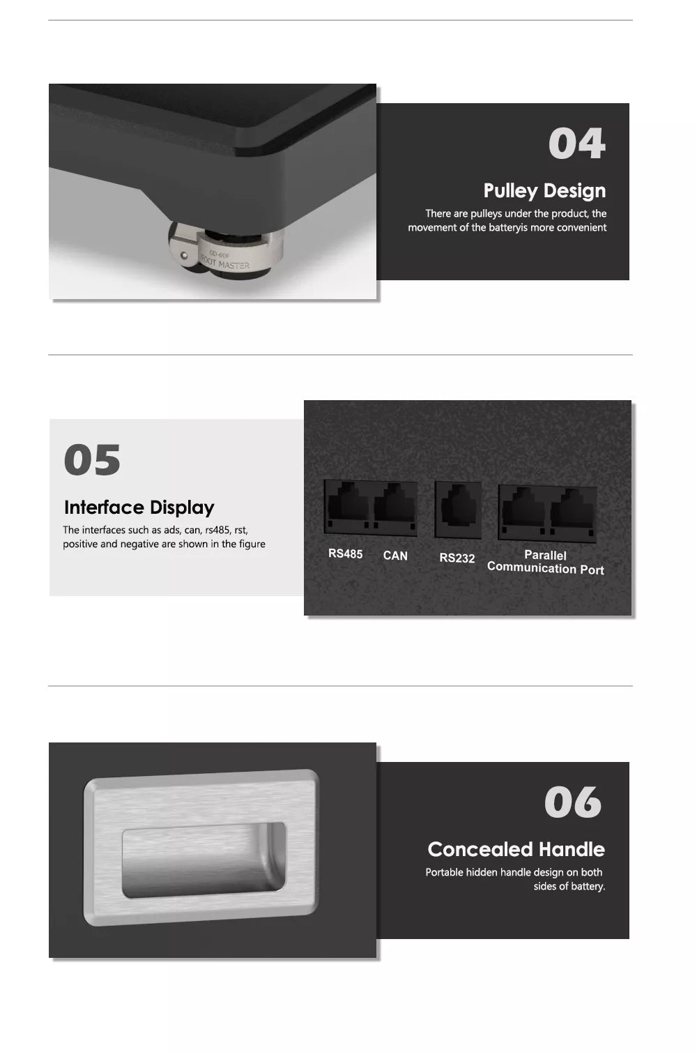 Powerwall LFP-51200-10 51,2 V 200 Ah Stapelbatterie 10 KWh