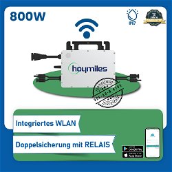 1000W Balkonkraftwerk mit Hoymiles HMS-800W-2T Upgradefähiger WIFI Wechselrichter