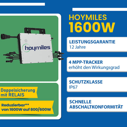 Hoymiles HMS-1600-4T Wechselrichter mit DTU-WLite-S