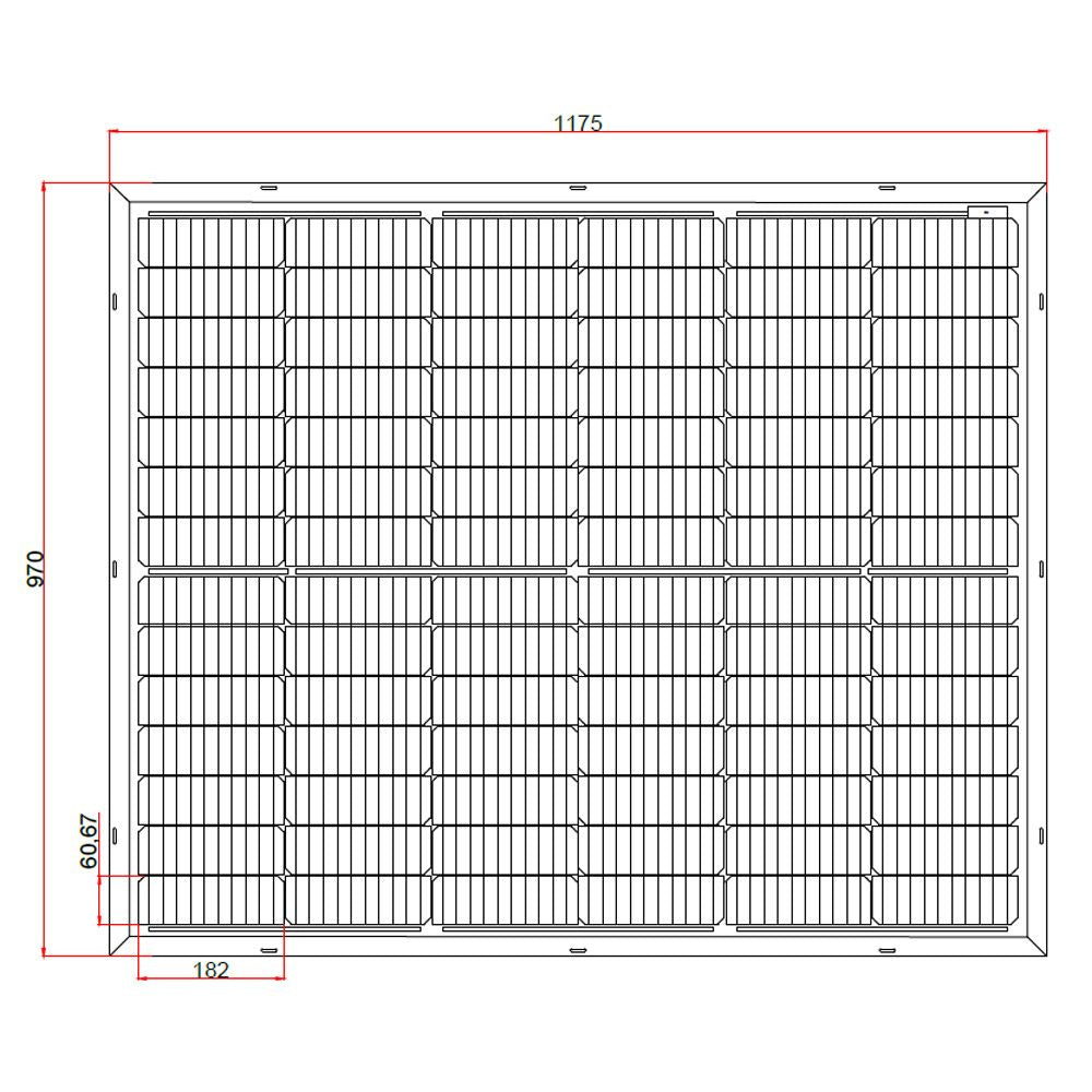 Offgridtec® Balkon - Solarmodulset 24V 2x 200W mit dünnem Alu-Rahmen und Metall-Kabelbinder
