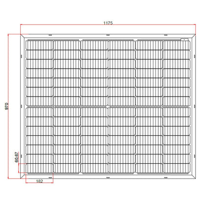 Offgridtec® Balkon - Solarmodulset 24V 2x 200W mit dünnem Alu-Rahmen und Metall-Kabelbinder