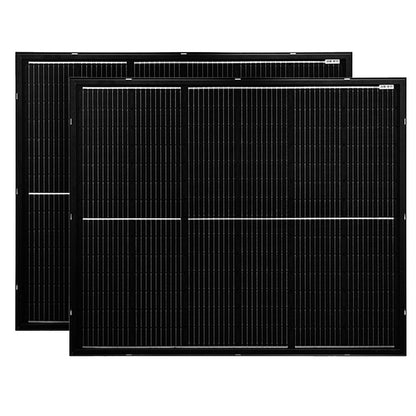 Offgridtec® Balkon - Solarmodulset 24V 2x 200W mit dünnem Alu-Rahmen und Metall-Kabelbinder