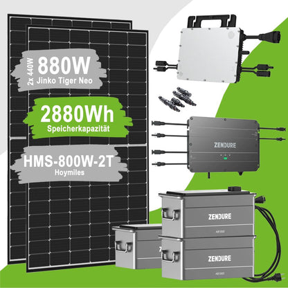 SolarFlow 1,92kWh 880W HMS-800-2T Balkonkraftwerk mit Speicher