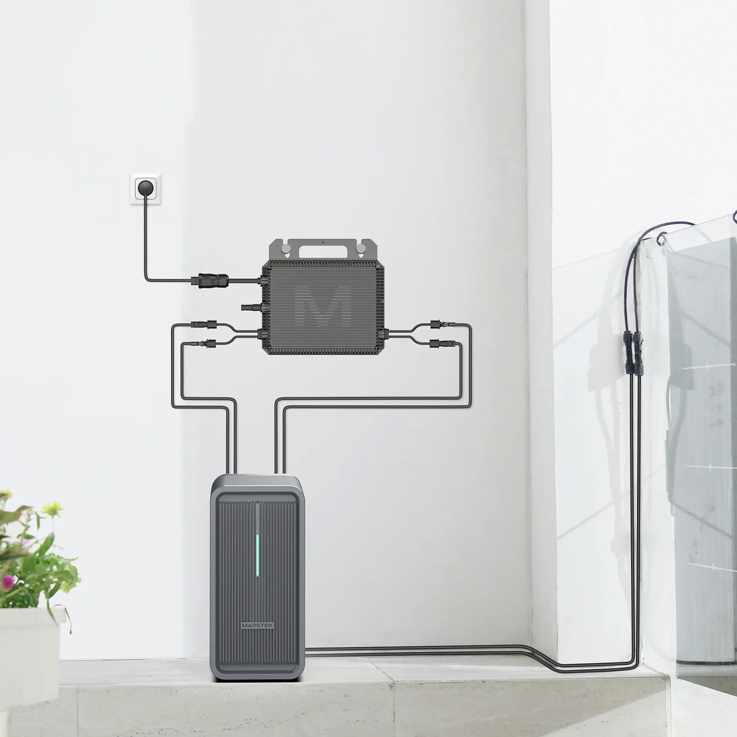 Marstek Saturn M2-800, Mikrowechselrichter 800W für Balkonkraftwerk, Plug & Play, 2 MPPT, IP67, 10 Jahre Garantie