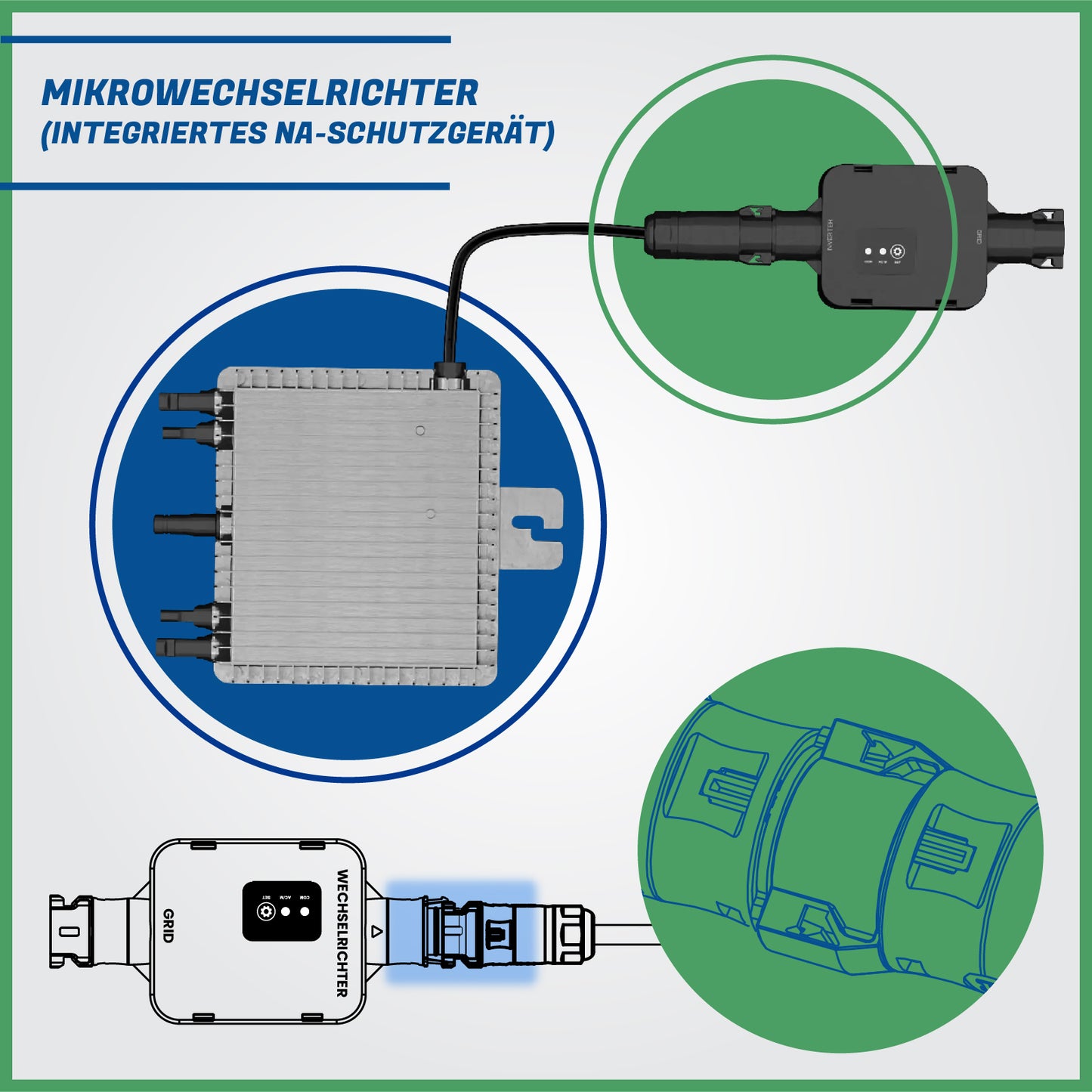 Deye 800 W(SUN-M80G3-EU-Q0) Neu Generation Upgradefähiger WIFI Wechselrichter mit Relais