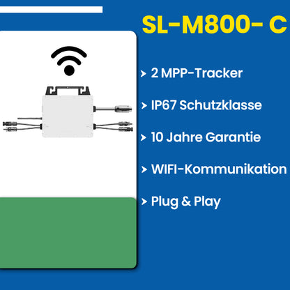 850W Balkonkraftwerk 800W Photovoltaik Solaranlage mit 800W Wifi Smart Wechselrichter Mini PV Anlage