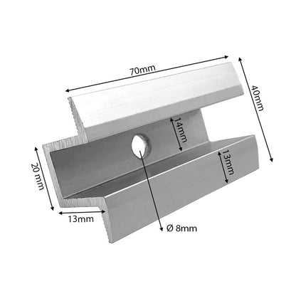 Mittelklemme für Solarmodule - Solarbefestigung