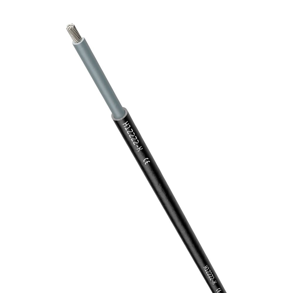 Solarkabel 4mm² H1Z2Z2-K 1X4 WH/BK Einzelader EN50618 IEC60228 Schwarz