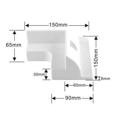 Offgridtec© ABS Eckprofil Set Heavy Duty weiß 150x150mm