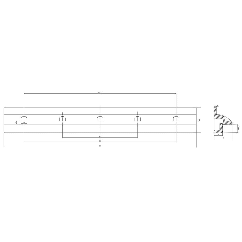 Offgridtec© Solarmodul-Spoiler schwarz 68cm Halterung - Heavy Duty