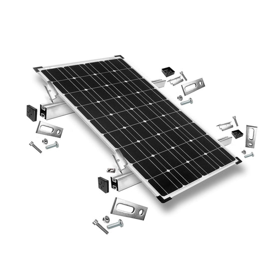 Befestigungskit mit Stockschrauben für Schrägdachmontage 1 bis 6 Solarpanel verschiedene Rahmenhöhe