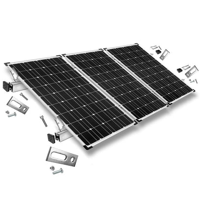 Befestigungskit mit Stockschrauben für Schrägdachmontage 1 bis 6 Solarpanel verschiedene Rahmenhöhe