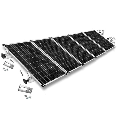 Befestigungskit mit Stockschrauben für Schrägdachmontage 1 bis 6 Solarpanel verschiedene Rahmenhöhe