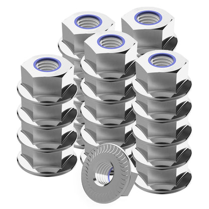 Selbstsichernde Flanschmutter mit Sperrverzahnung DIN6926 A2 V2A Edelstahl  M6-M12