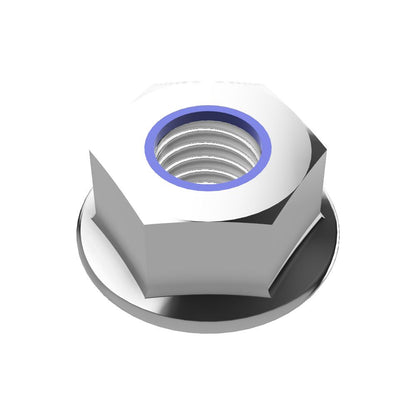 Selbstsichernde Flanschmutter mit Sperrverzahnung DIN6926 A2 V2A Edelstahl  M6-M12