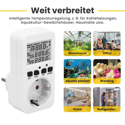 Temperaturregler für Steckdose mit Digitalanzeige und externem Sensor (50cm)