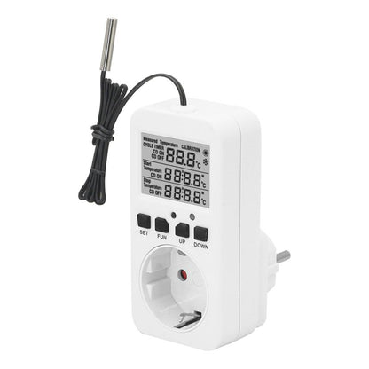 Temperaturregler für Steckdose mit Digitalanzeige und externem Sensor (50cm)