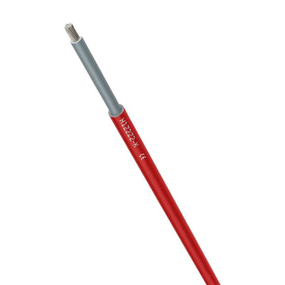 Solarkabel 4mm² H1Z2Z2-K 1X4 WH/BK Einzelader EN50618 IEC60228 Rot