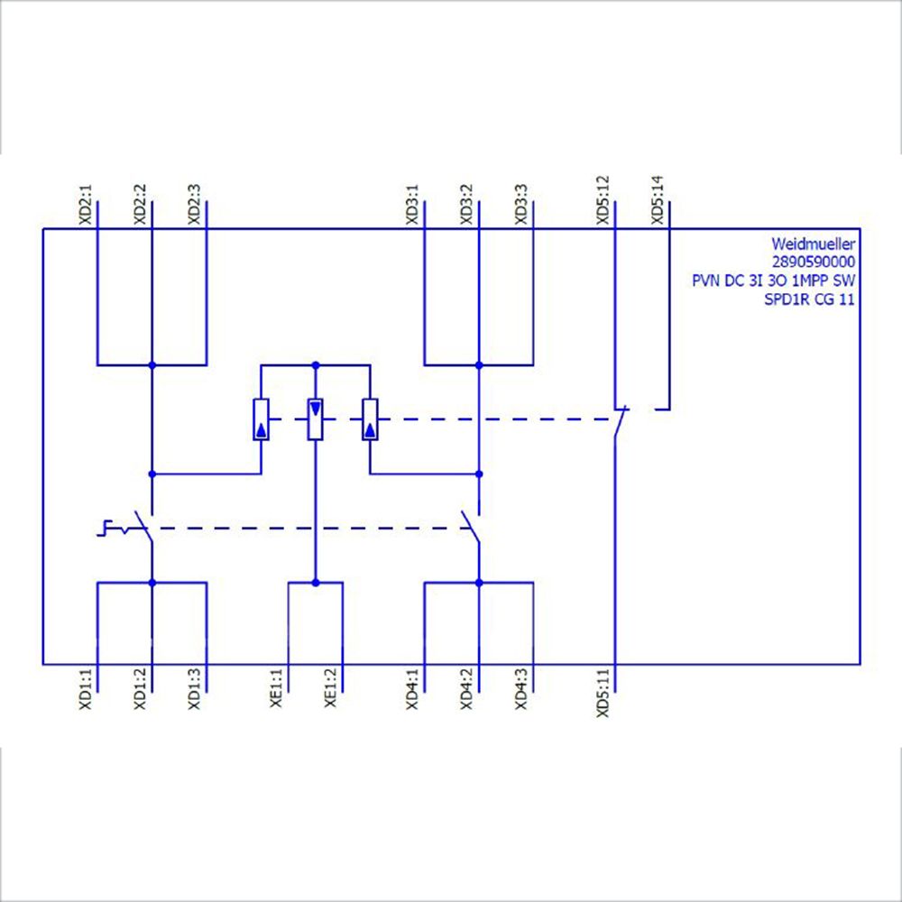 Weidmüller PV Next-Generatoranschlusskasten für String-Wechselrichter mit 1 MPPT DC 3I 3O