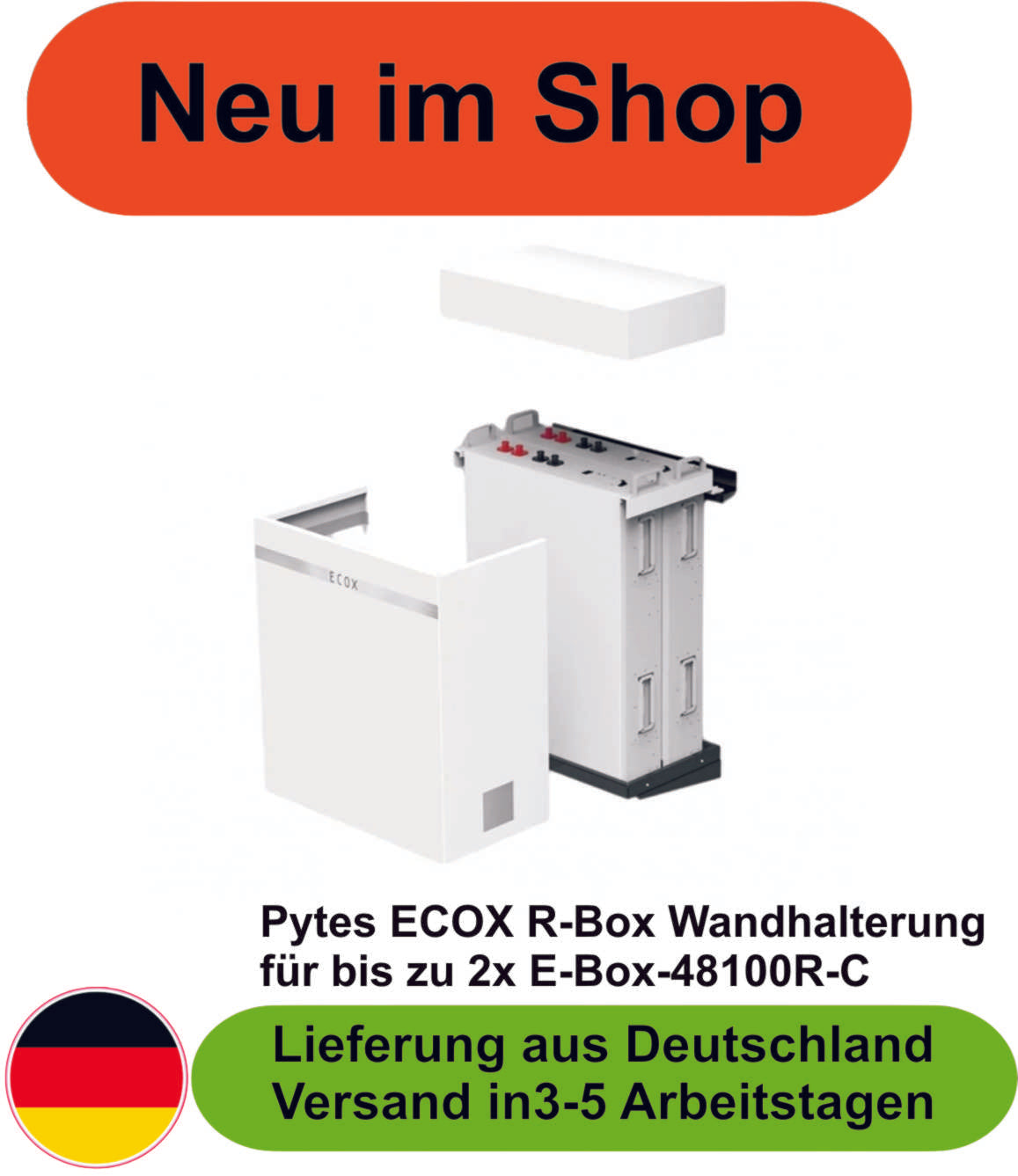 Pytes ECOX R-Box Wandhalterung für bis zu 2x E-Box-48100R-C