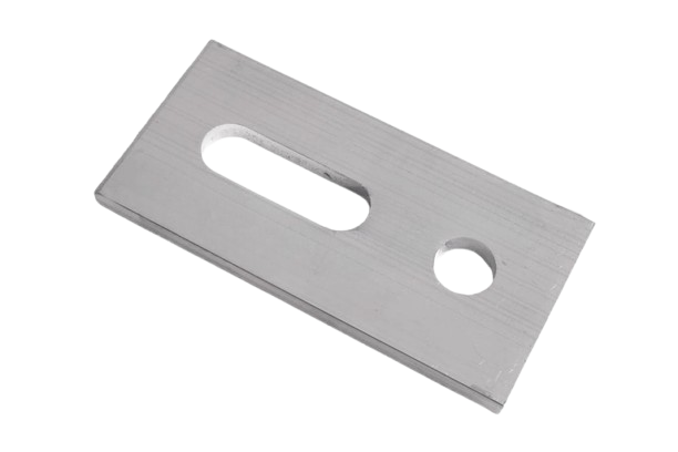 Adapterblech für Edelstahl Stockschraube M12 82x40x5mm