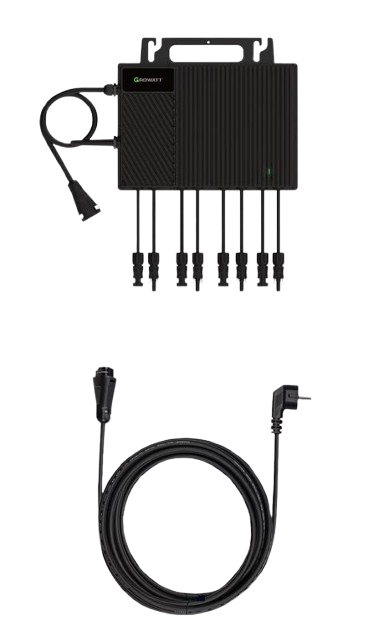 Growatt NEO 2000M-X2 (drosselbar auf 800W) mit 5m Anschlusskabel