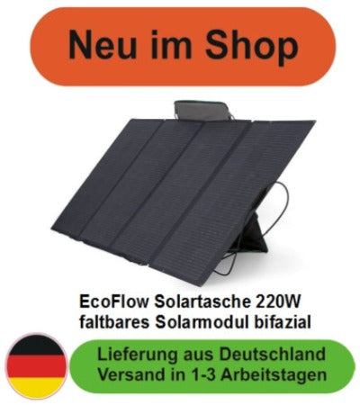 EcoFlow Solartasche 220W faltbares Solarmodul bifazial