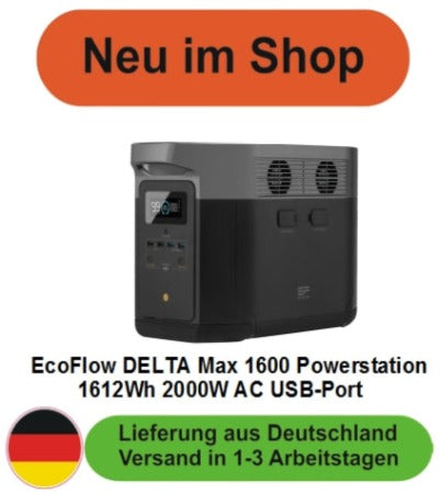 EcoFlow DELTA Max 1600 Powerstation 1612Wh 2000W AC USB-Port