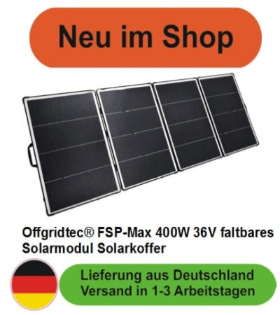 Offgridtec® FSP-Max 400W 36V faltbares Solarmodul Solarkoffer