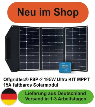 Offgridtec® FSP-2 195W Ultra KIT MPPT 15A faltbares Solarmodul