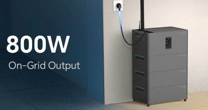 Balkonkraftwerk 4x500W Bifaziales Doppelglas-Solarmodul  mit 5,12kWh Speicher, Marstek Jupiter C plus