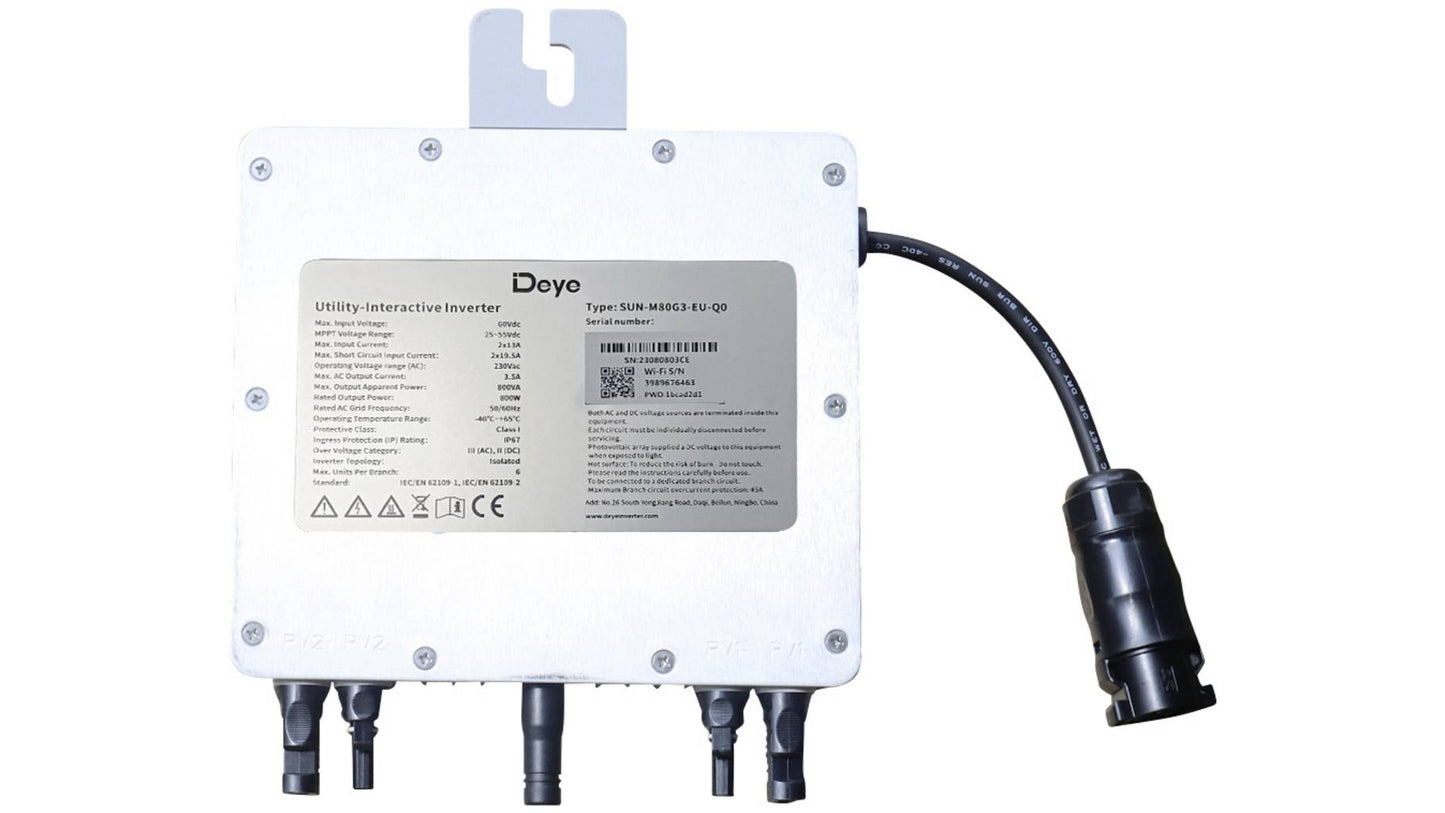 DEYE SUN-M80G3-EU-Q0 Mikrowechselrichter mit NA-Relais - WIFI integriert