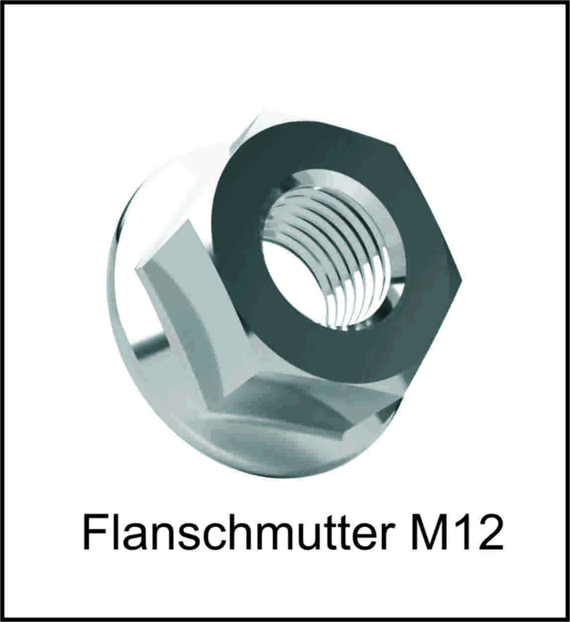 Flanschmutter mit Sperrverzahnung DIN6923 A2 V2A Edelstahl 25 Stk. M6-M12