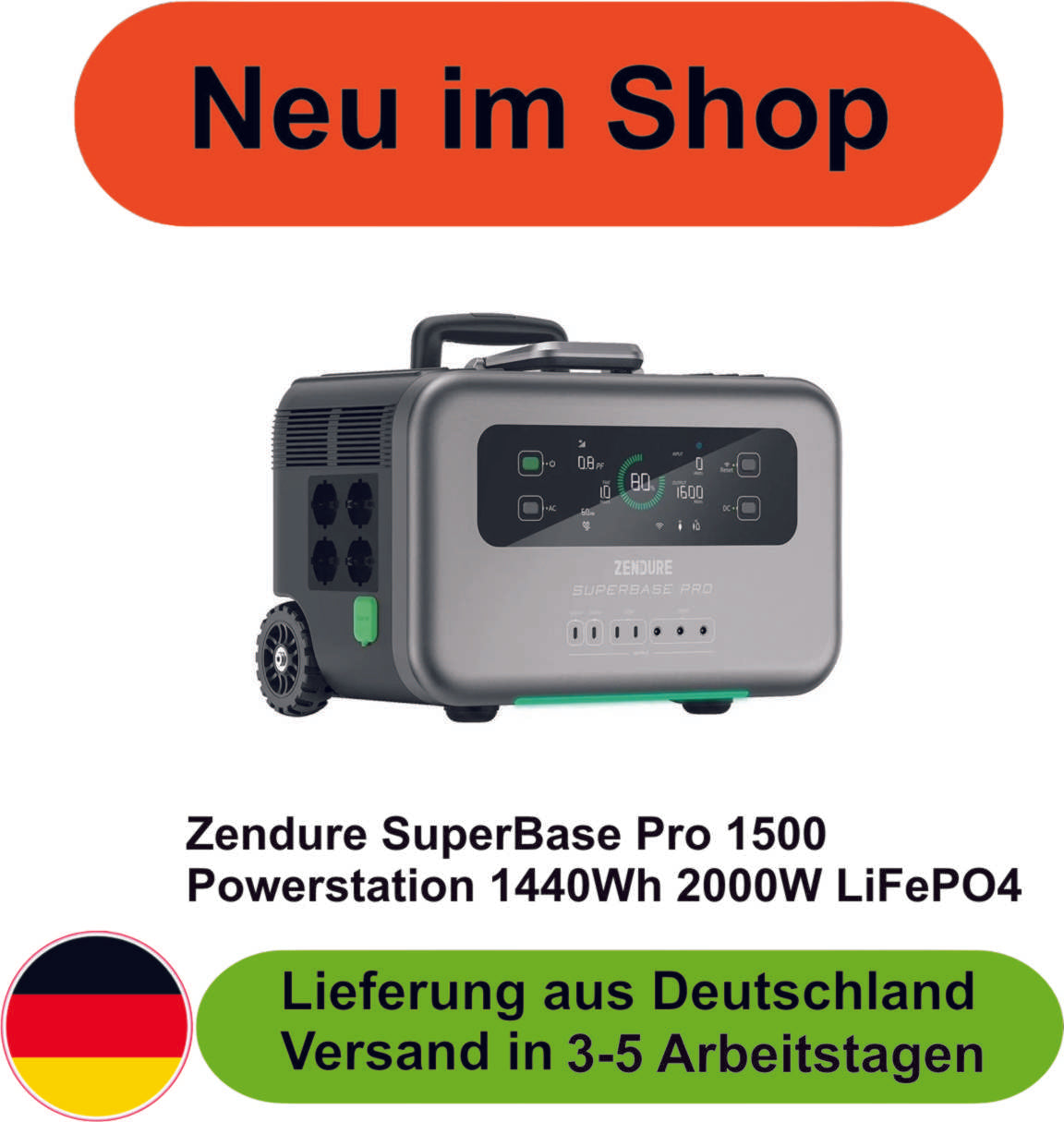 Zendure SuperBase Pro 1500 Powerstation 1440Wh 2000W LiFePO4