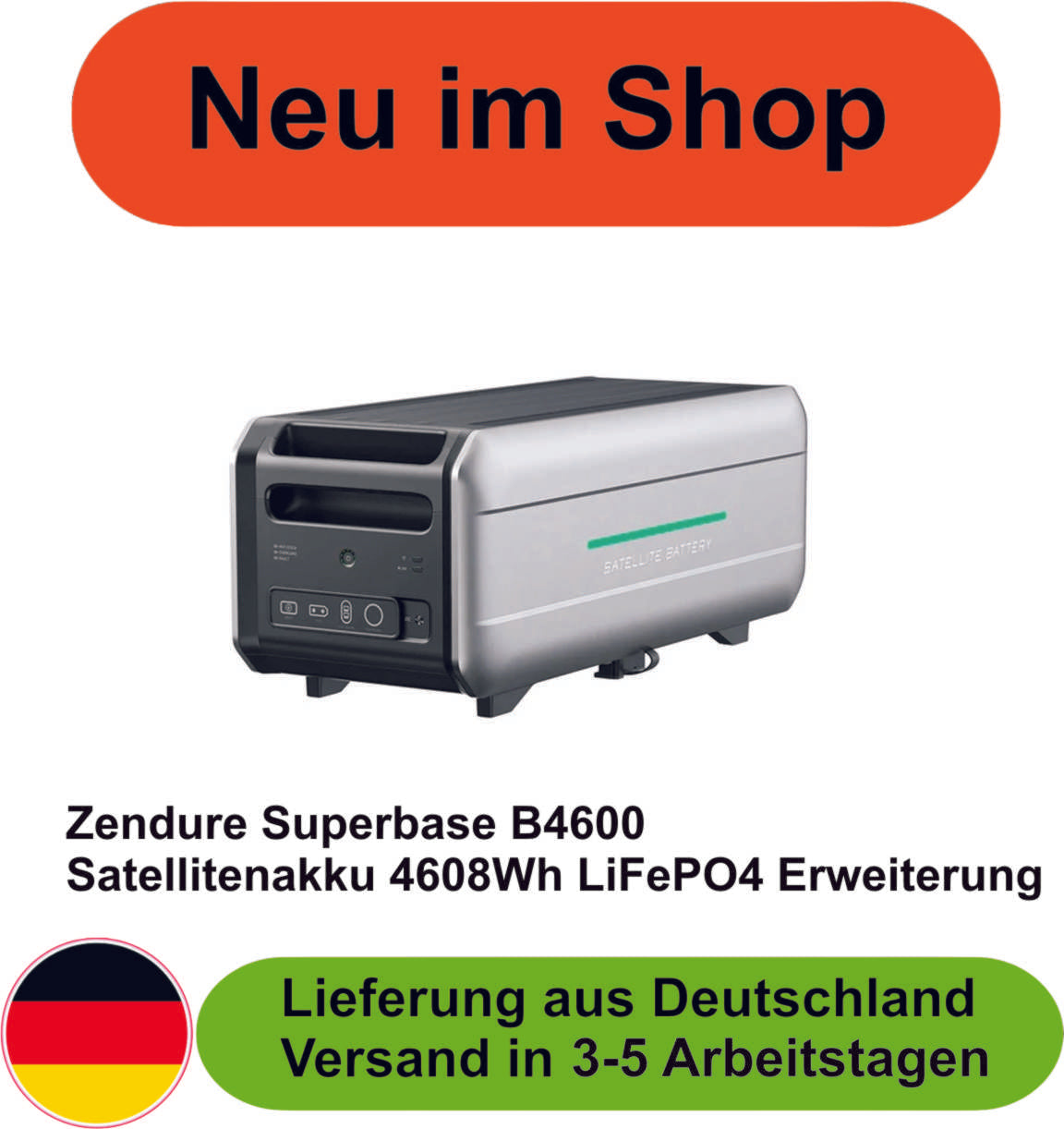 Zendure Superbase B4600 Satellitenakku 4608Wh LiFePO4 Erweiterung