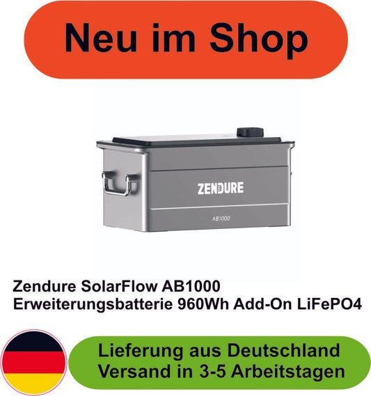 Zendure SolarFlow AB1000 Erweiterungsbatterie 960Wh Add-On LiFePO4