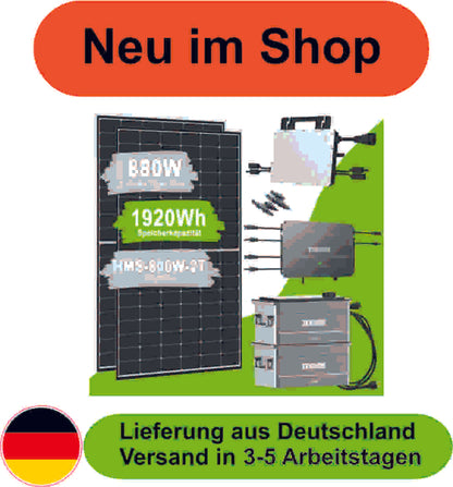 SolarFlow 1,92kWh 880W HMS-800-2T Balkonkraftwerk mit Speicher