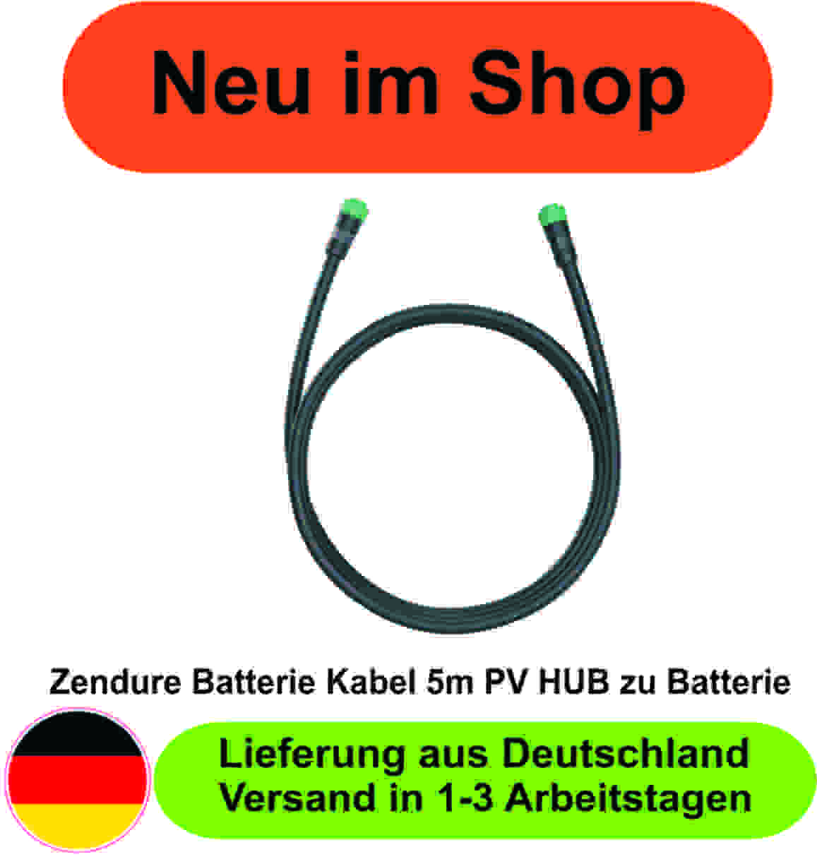 Zendure Batterie Kabel 3m PV HUB zu Batterie