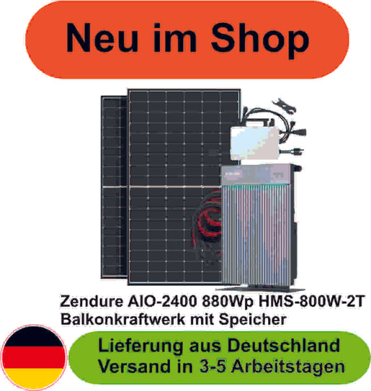 Zendure AIO-2400 880Wp HMS-800W-2T Balkonkraftwerk mit Speicher