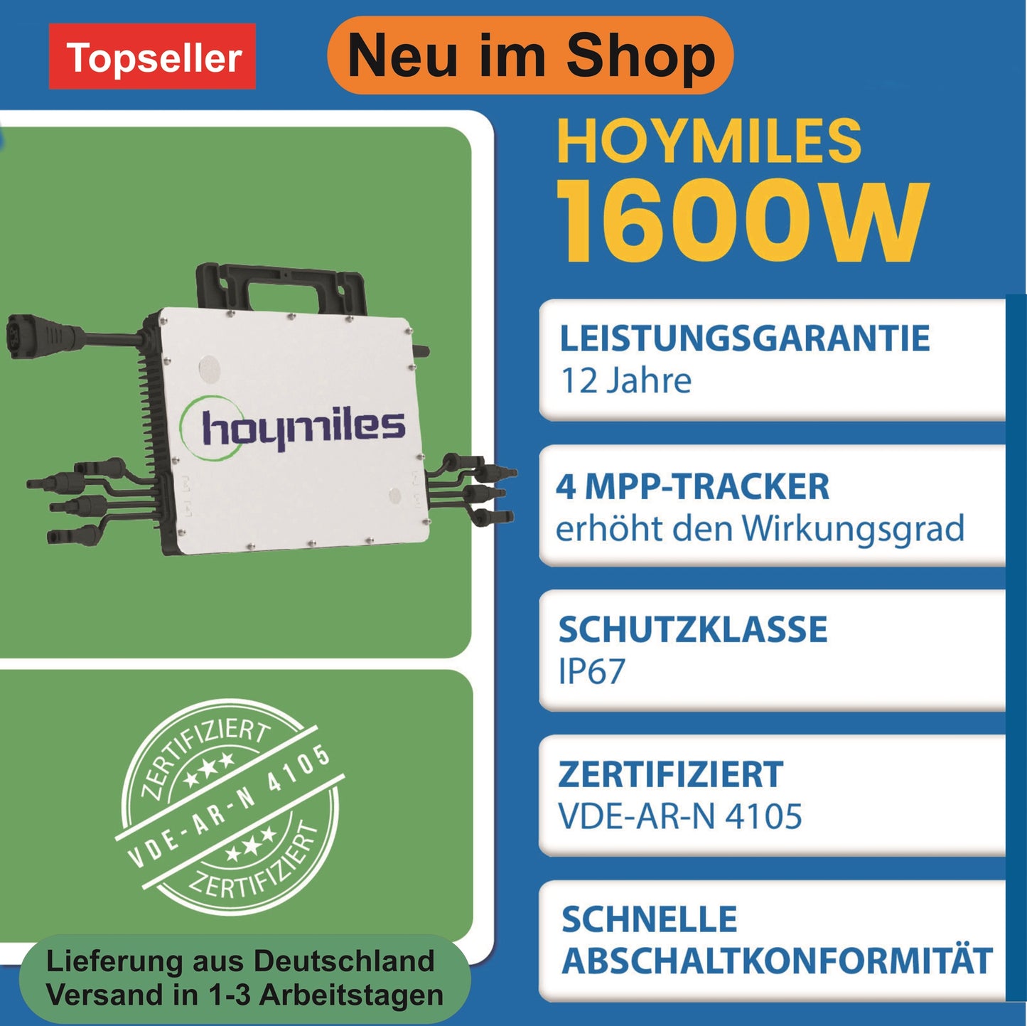 Hoymiles HMS-1600-4T Wechselrichter